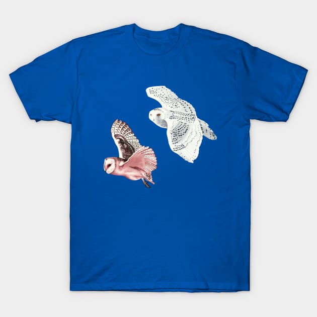 Flying owls T-Shirt by Lara Plume